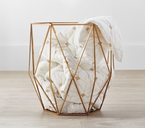 Pottery Barn Modern Baby Metal Prism Storage. Appears New - Lot 694