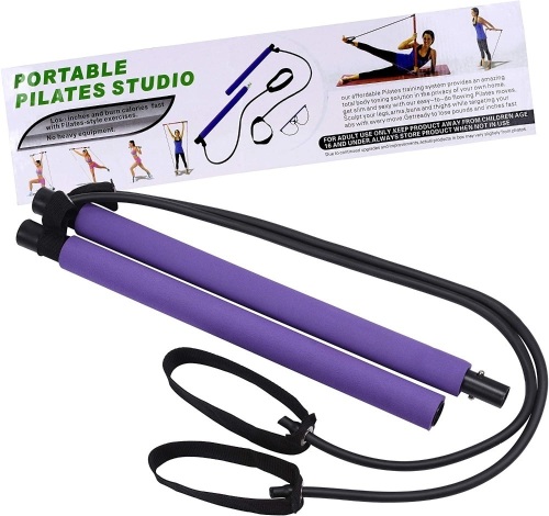 Portable Pilates Bar with Adjustable Resistance Band - Appears New  - Lot 788