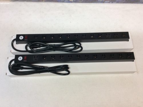 Lot of (2)-Heavy Duty, 12 Outlet Powerstrips, New - Lot 801