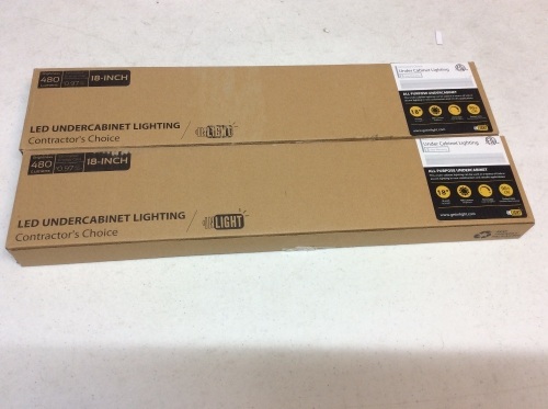 Lot of (2) New 18" LED Under Cabinet Lighting Fixtures - Lot 815