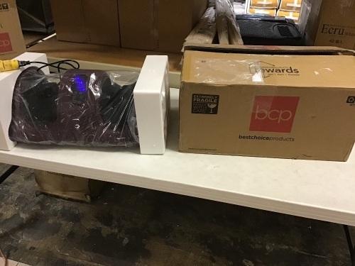 Therapeutic Foot Massager w/ High Intensity Rollers, Remote, 3 Modes. Works. No Remote - Lot 818