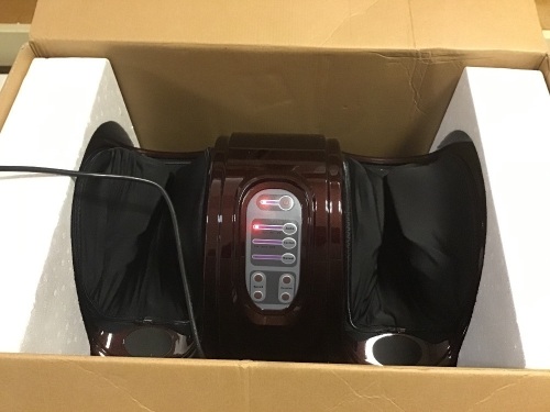 Therapeutic Foot Massager w/ High Intensity Rollers, Remote, 3 Modes. Works. E-Commerce Return - Lot 823