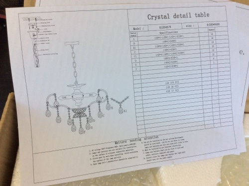 Fashionou Crystal Chandelier - Lot 1115