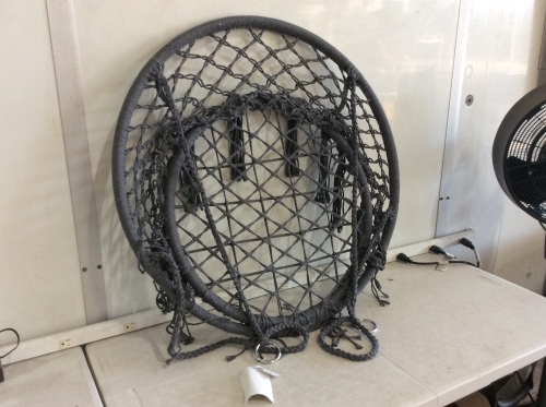 Cotton Macrame Hammock Hanging Chair Swing, Handwoven w/ Backrest  - Lot 567