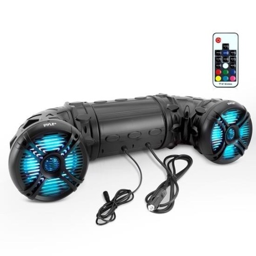 Pyle Waterproof Marine Bluetooth Speakers, LED Lights, 6.5" Speakers, 800W - Lot 114