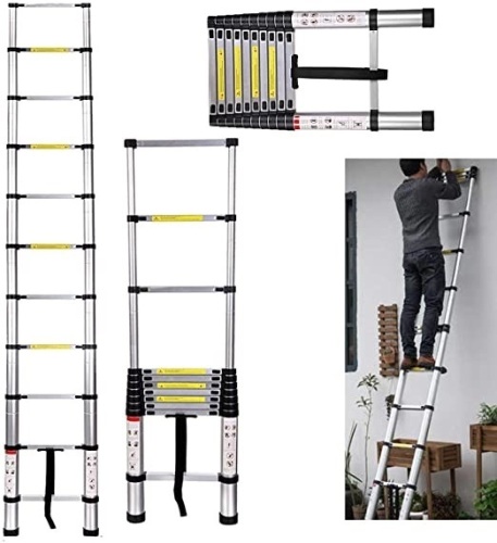 3.2m Telescopic Multi-Purpose Aluminum Ladder  - Lot 1141