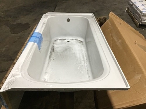 PROFLO Plus Series 72" x 36" Alcove Soaking Bath Tub with Skirt, Left Hand Drain Hole - Lot 1101