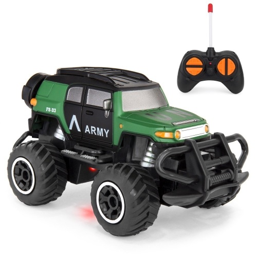 Lot of (3) 1/43 Scale Mini Off-Road 4x4 Military Remote Control Monster Truck Toy w/ Lights  - Lot 1342