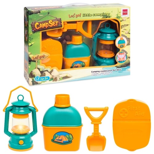 Lot of (2) Kids Outdoor Adventure Kit Camping Beach Digging Gear w/ Light, Shovel, Water Bottle, First Aid Kit  - Lot 606