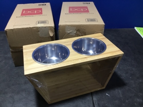 Lot of (2) Raised Dog Bowl Feeders - Lot 616