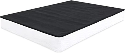 Easy Assembly Black Metal Box Frame Mattress Foundation w/Cover, Full  - Lot 397