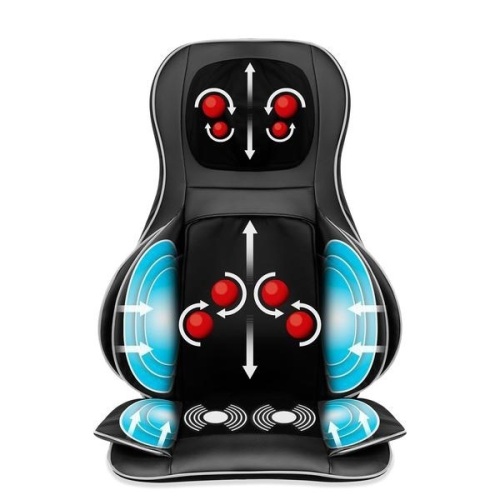 Air Compression Shiatsu Neck & Back Massager Seat w/ Heat, Rolling Massage  - Lot 642