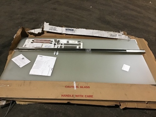 Kohler Sliding Glass Shower Door, Guide Rails Bent  - Lot 754