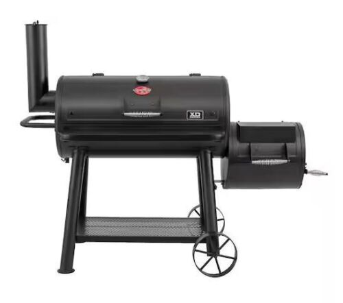 Char-Griller Grand Champ Charcoal Grill and Offset Smoker in Black - Lot 25