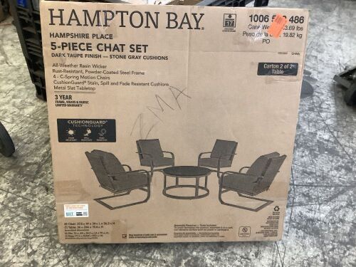 Hampton Bay Hampshire Place Patio Table - Table Only  - Lot 106