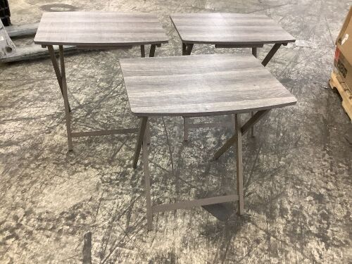 Lot of (3) Folding TV Dinner Tables  - Lot 143
