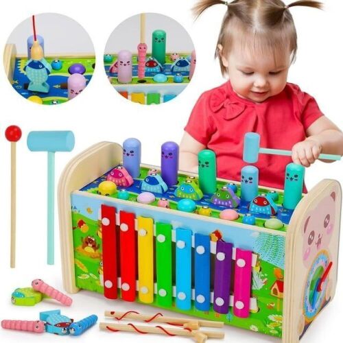 Lot of (2) 7 in 1 Wooden Montessori Learning Toy for Toddlers  - Lot 144