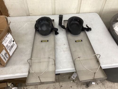 VEVOR 28" x 8" Stainless Steel Knee Board Sliders for Concrete Finishing  - Lot 246