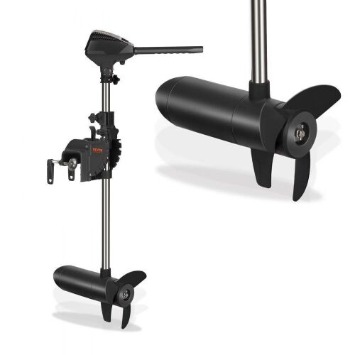 VEVOR Electric Trolling Motor 55lb Thrust Transom Mounted 24-Volt Boat Motor Variable Speed 10 LED Indicator for Kayak, Small Fishing Boats (30" Shaft) - Lot 252