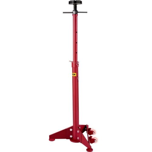 VEVOR Underhoist Stand 3/4 Ton Capacity Pole Jack Lifting from 1.1 m to 1.8 m, Triangular Base, Two Wheels - Lot 372