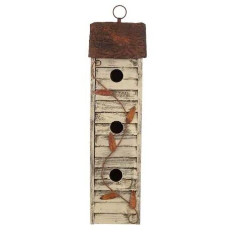 Glitzhome 18 in. H Distressed Solid Wood Birdhouse - Lot 693