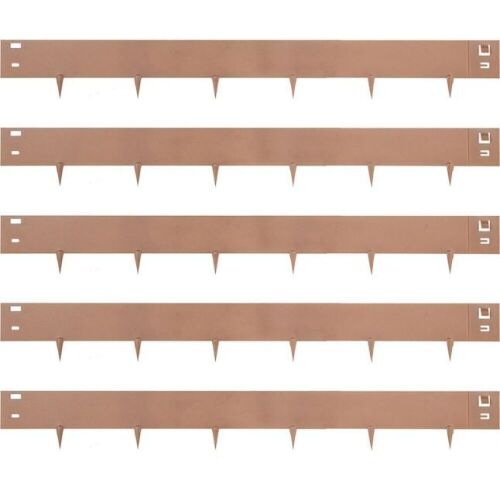 Lot of (2) VEVOR 39" x 3" Brown Steel Landscaping Edging, 5 Pack - Lot 697