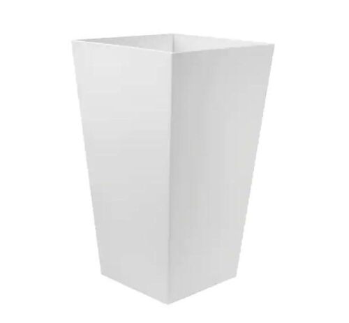 Lot of (2) Bloem Finley Tall Tapered Square Resin Planter 20 in. Casper White - Lot 713