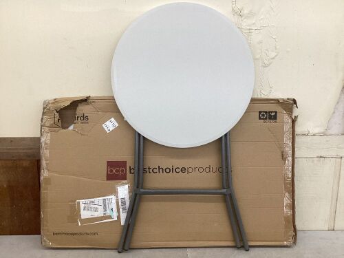 Bar Height Folding Table Indoor Outdoor Accessory w/ Thick Table Top - 32in  - Lot 739