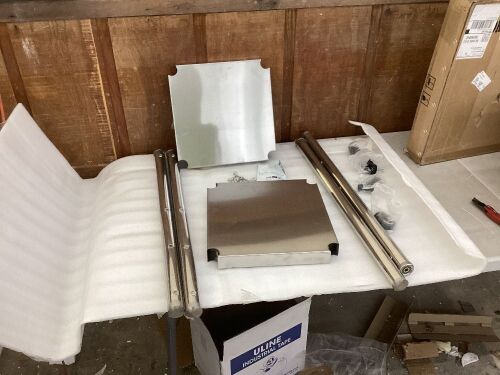 VEVOR 14" x 14" Stainless Steel Sushi Warmer Stand with Wheels and Two Brakes - Missing Hardware - Lot 337