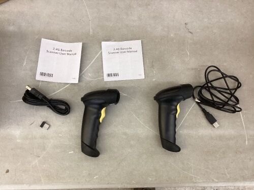 Lot of (2) BizPal Wireless Portable 1D & 2D Barcode Scanner, 2.4GHz Wireless & USB 2.0 Wired, Large-Capacity Storage, 300 Feet Transmission Distance, BSC-3000  - Lot 363