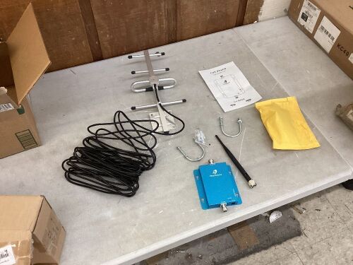 Cell Phone Booster with Whip Antenna and Outdoor Yagi Antenna - Lot 350