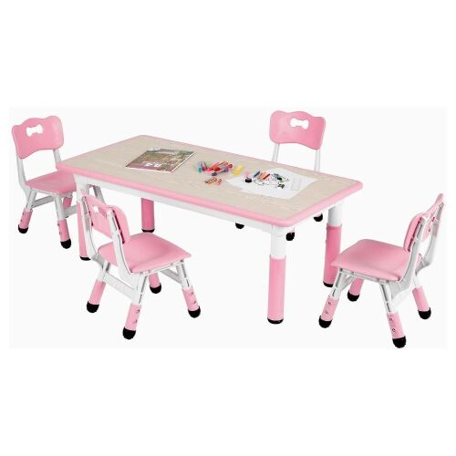 Ohwill Kids Study Table and Chair Set Height Adjustable  - Lot 76