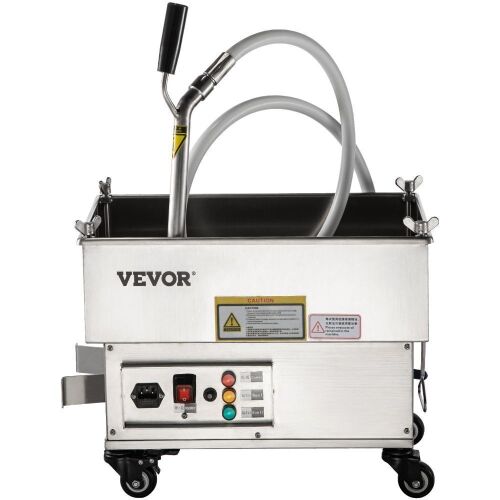 VEVOR 44 LBS/22 L/5.8 Gal Capacity, 300W Oil Filtration System with 5 L/min Flow Rate, Mobile Frying Oil Filtering System with 10 L/min Pump & Oil Hose, 110V/60Hz - Lot 67
