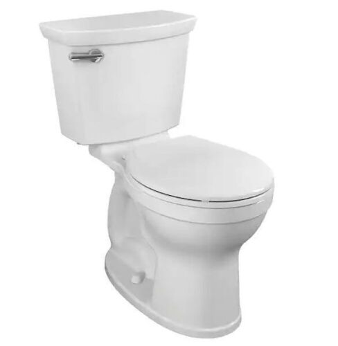 American Standard Champion Tall Height 2-Piece High-Efficiency 1.28 GPF Single Flush Round Front Toilet in White Seat Included - Lot 86