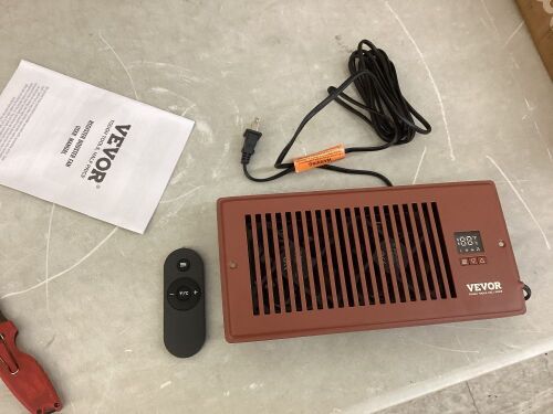 VEVOR Register Booster Fan Fits 4” x 10” Register Holes, with Remote Control and Thermostat Control, Adjustable Speed  - Lot 171