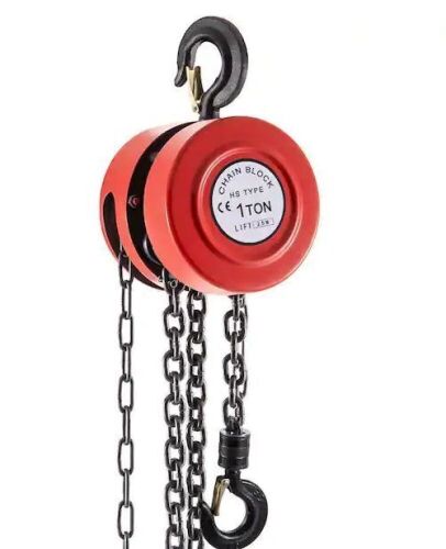 VEVOR 1-Ton Capacity Hand Chain Hoist 8 ft. Lift  - Lot 185