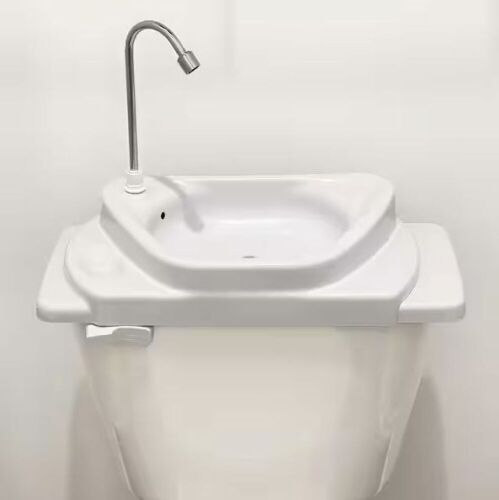 SINKOLOGY SinkPositive GreenFlow Toilet Tank Sink in Crisp White - Lot 195
