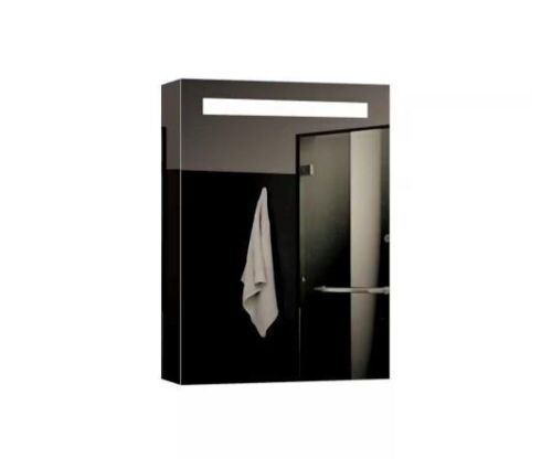 Espirit 18 in. W x 26 in. H Lighted Impressions Frameless Surface Mount LED Mirror Medicine Cabinet in Aluminum  - Lot 45
