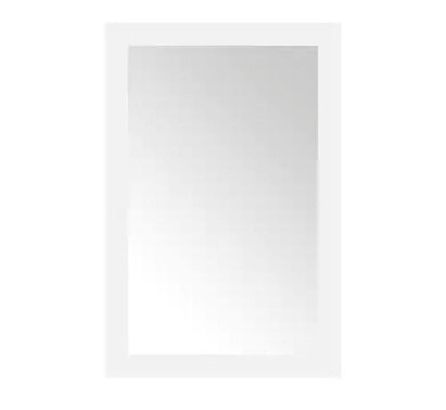 Sassy 36 in. W x 24 in. H Rectangular Framed Wall Mount Bathroom Vanity Mirror in White - Lot 290