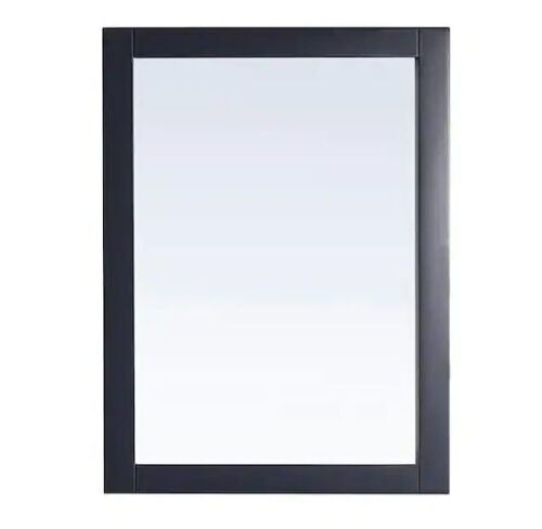 Lincoln 22 in. W x 30 in. H Rectangular Framed Wall Mount Bathroom Vanity Mirror in Midnight Blue - Lot 293