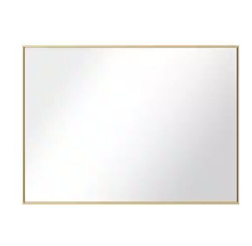 30 in. W x 24 in. H Modern Medium Rectangular Aluminum Framed Wall Mounted Bathroom Vanity Mirror in Gold - Lot 295