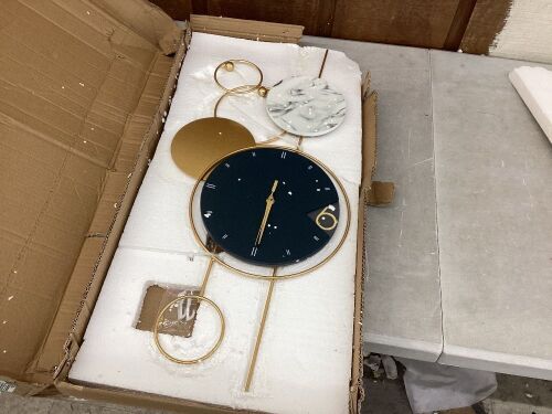 Fleble Large Wall Clock 15" x 30"  - Lot 204