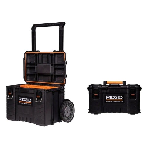 RIDGID 2.0 Pro 22 in. Gear System Rolling Tool Box and Tool Box - Lot 31