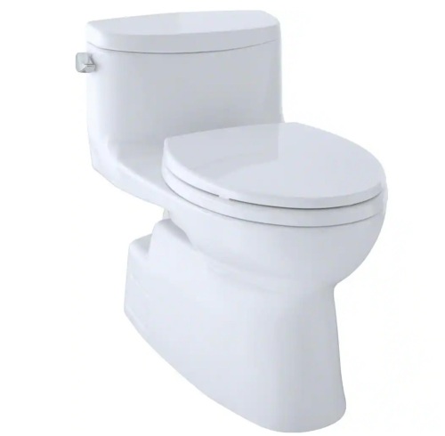 TOTO Carolina II 1-Piece 1.28 GPF Single Flush Elongated ADA Comfort Height Toilet in Cotton White, SoftClose Seat Included - Lot 53