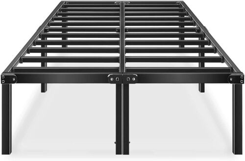 HAAGEEP 18 Inch Queen Platform Steel Bed Frame - Lot 550