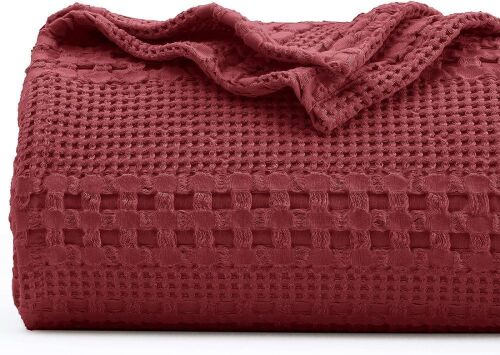PHF 100% Cotton Waffle Weave Blanket, King - Lot 561