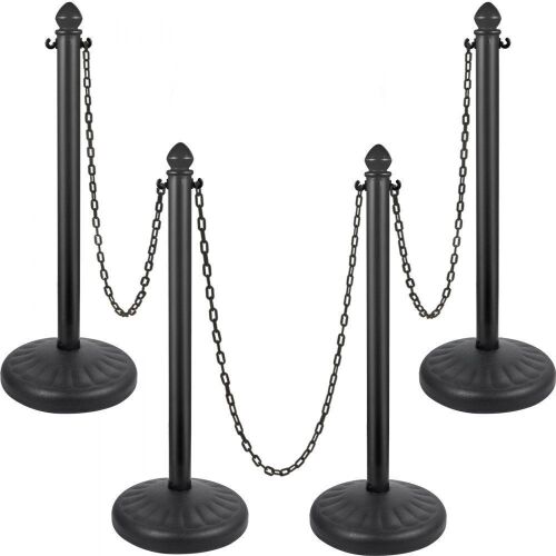 VEVOR Plastic Stanchion w/ 39.5in Long Chains, 4pc - Lot 564