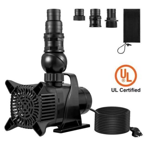 VEVOR Submersible Fountain Pump 8000GPH 360° Garden Pond Pump 26 ft. Lift Height 530-Watt for Waterfall Irrigation Fountains - Lot 508