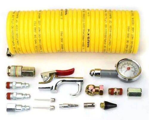 Husky 25 ft. Recoil Nylon Air Hose Kit 15-Piece  - Lot 506