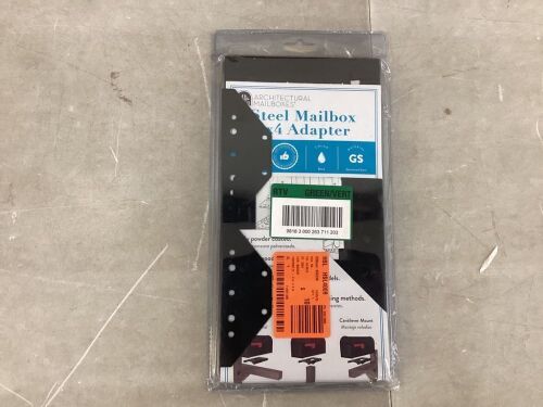 4 in. x 4 in. Post Adapter in Black with 3 Mailbox Mounting Options  - Lot 594